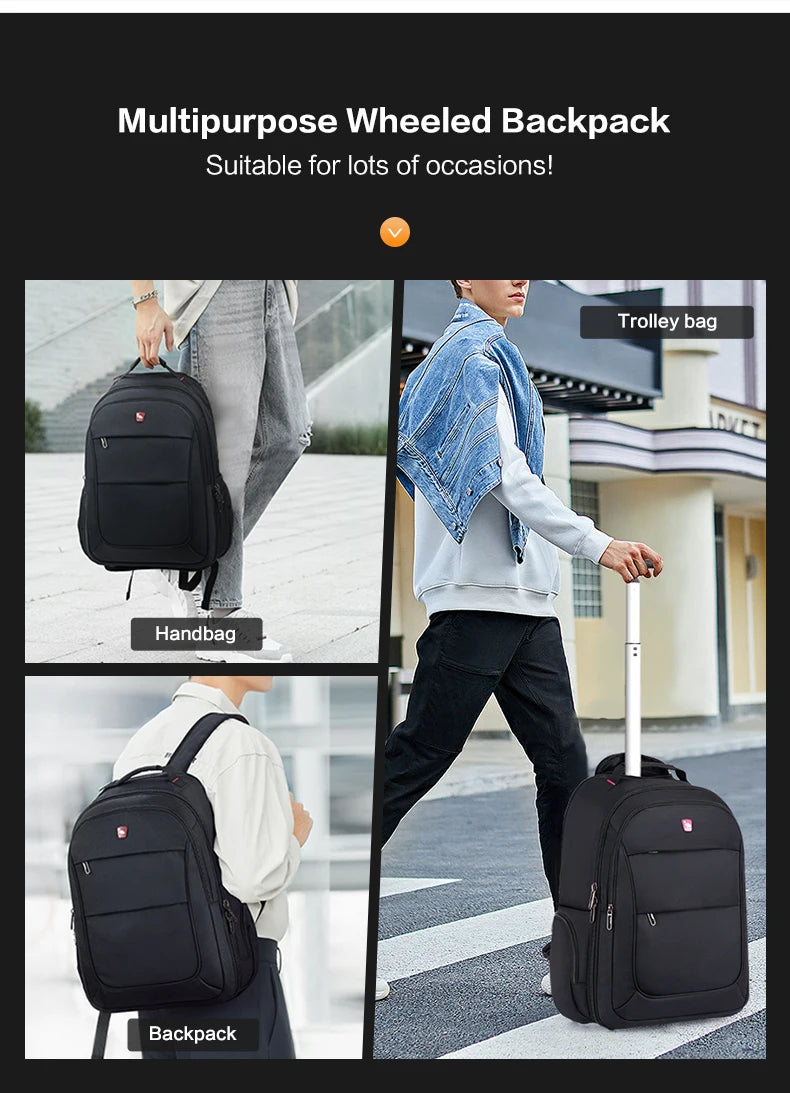OIWAS Travel Bag on Wheels Men's Trolley Backpack Business Large Capacity Gym Sport Bags Travel Luggage Sets For Women Teens - Clikcy