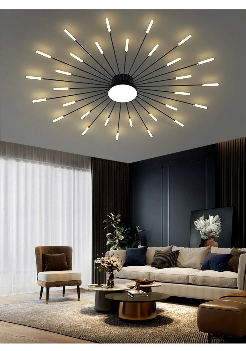 Modern Creativity Fireworks Led Ceiling Lights Living Dining Room Ceiling Chandeliers Lighting Bedroom Luster Lamps Luminaire - Clikcy