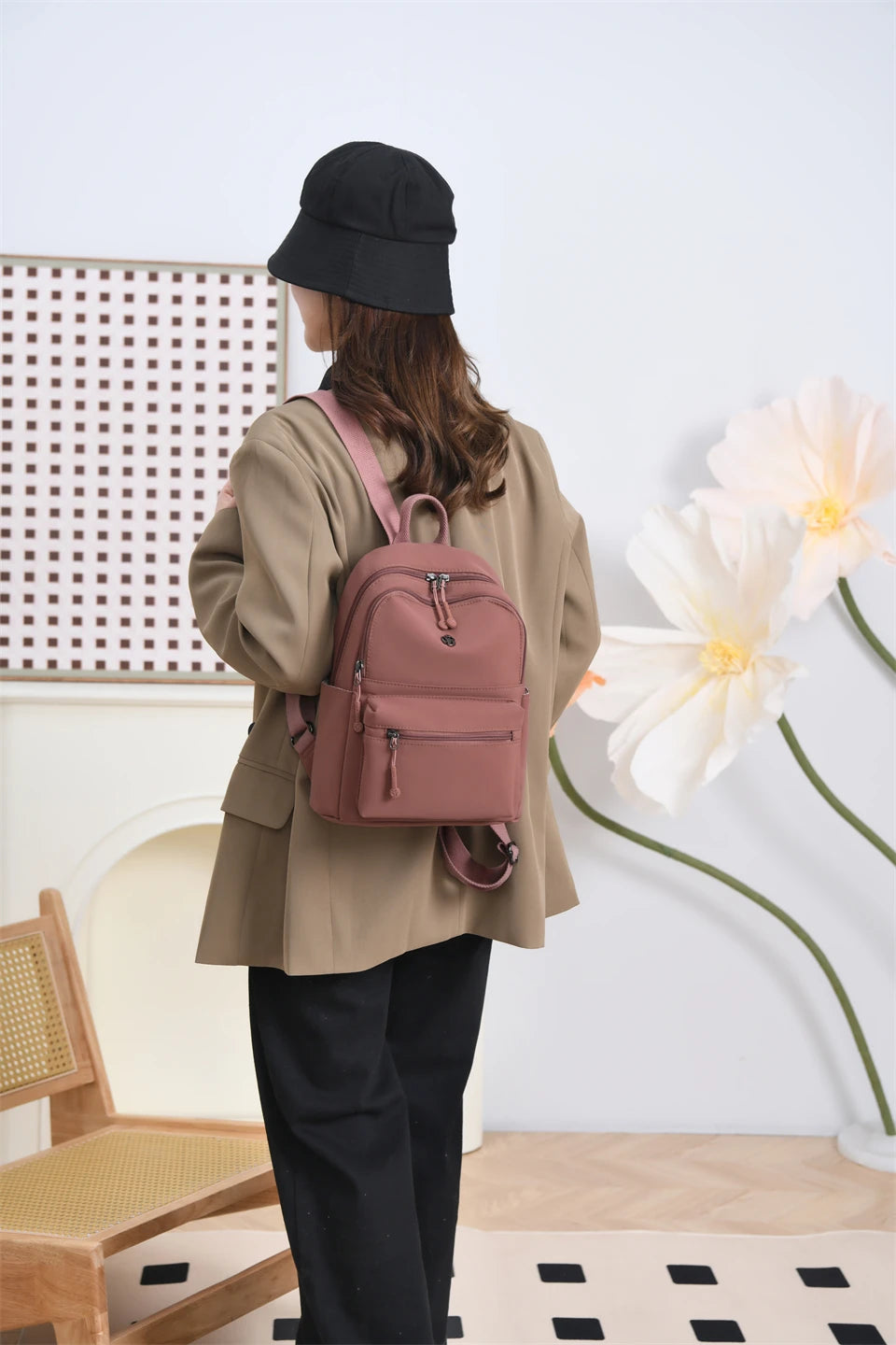 Casual Multi Pockets Backpacks for Women Waterproof Nylon Daypack Women Lightweight Back Pack Ladies Large Capacity Travel Bags - Clikcy