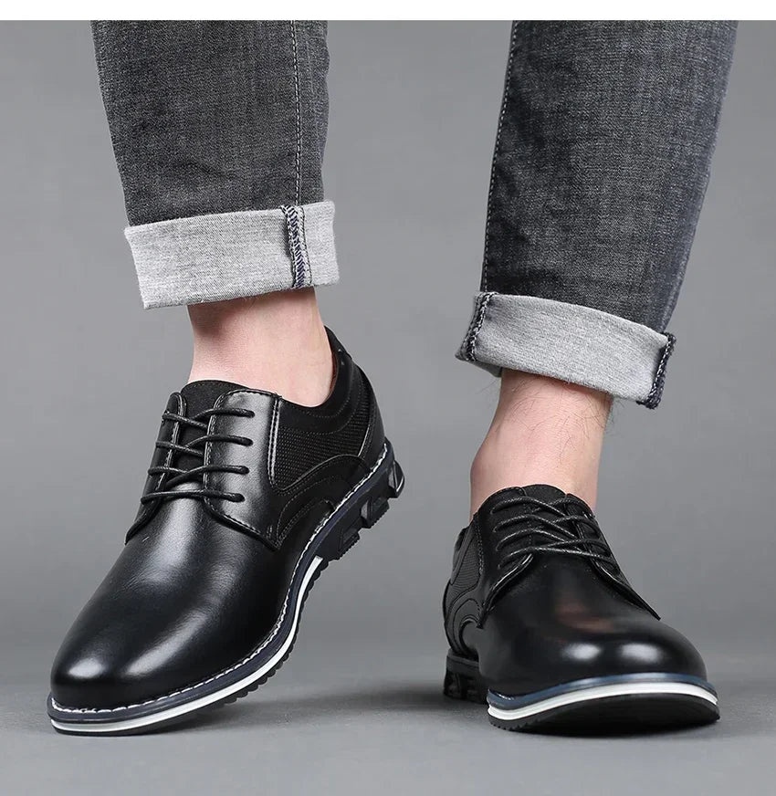 Men's Casual Leather Shoe Spring 2024 Men's Shoes Comfortable Silp on Work Shoes Male Soft Non-slip Loafers Summer Flat Shoe