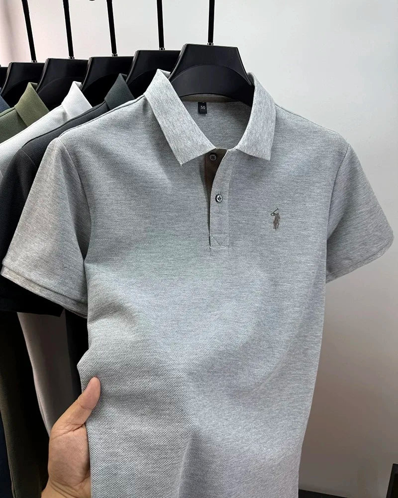 High end brand 100% cotton short sleeve polo shirt men's summer fashion designer new Paul pony embroidery casual golf T-shirt - Clikcy
