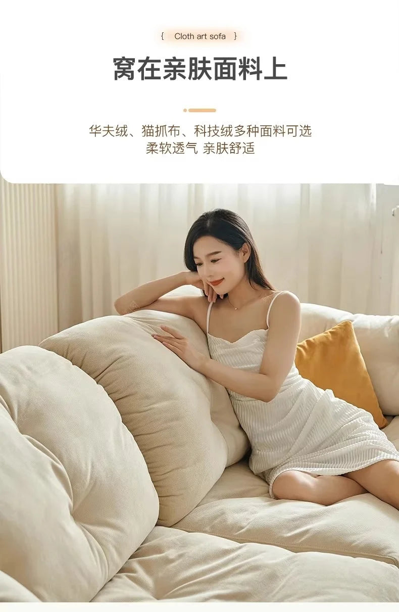 Nordic Modern Living Room Sofa Luxury Designer Fluffy Loveseat Lazy Sofa Lounge Cloud Divano Da Soggiorno Furniture Home - Clikcy