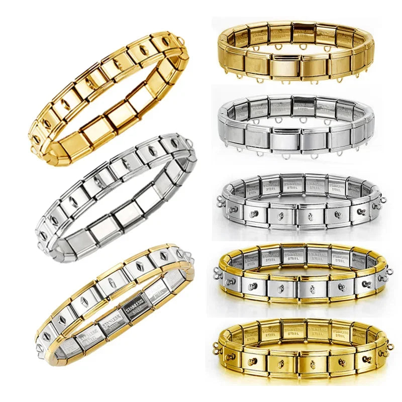 Simple DIY Making Beads Basic Multifunctional Hanging Italian Charm Link Fit 9mm Stainless Steel Bracelet hook Jewelry Wholesale - Clikcy