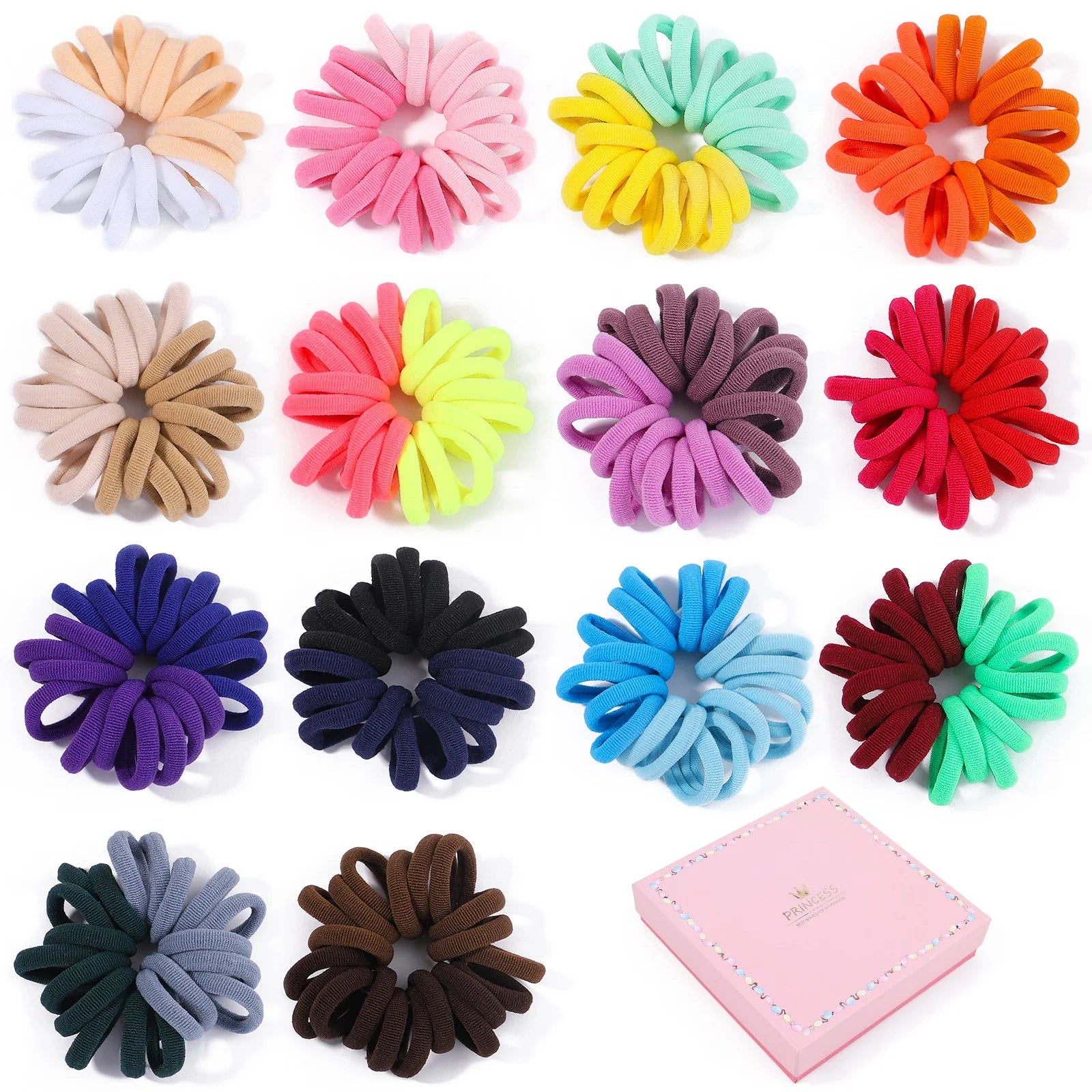 20/50pcs Kids Elastic Hair Bands Girls Sweets Scrunchie Rubber Band for Children Hair Ties Clips Headband Baby Hair Accessories - Clikcy