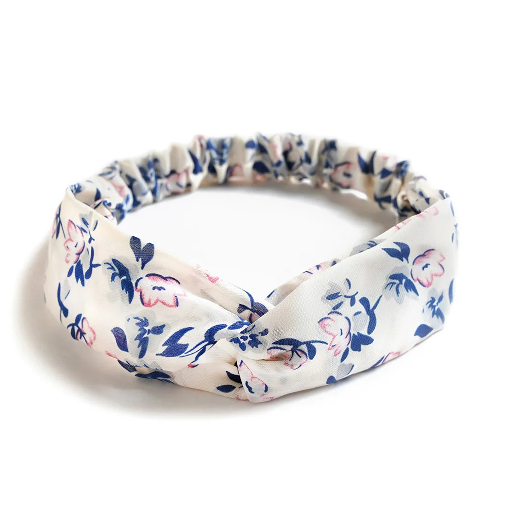 2024 Fashion Women Girls Bohemian Hair Bands Print Headbands Vintage Cross Turban Bandage Bandanas HairBands Hair Accessories