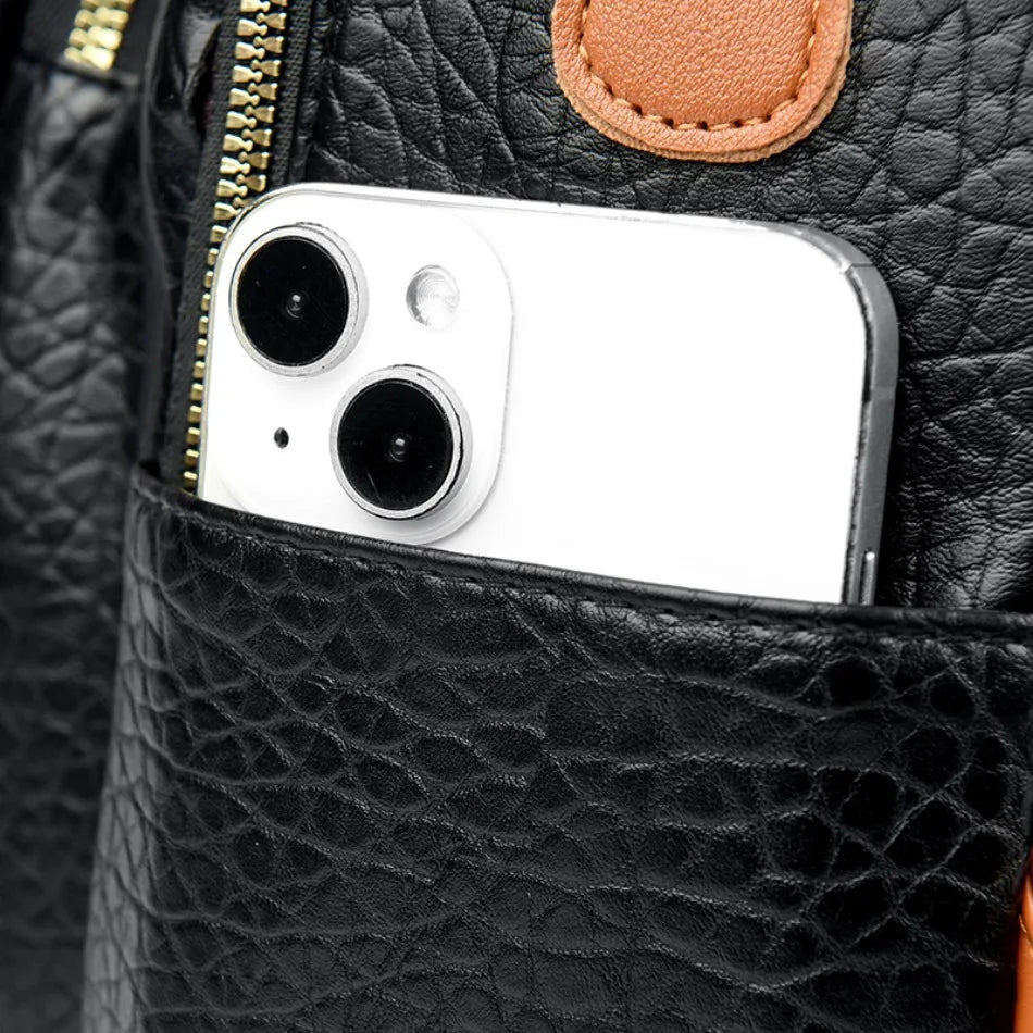 Fashion Women Backpack Designer Pu Leather Travel Back Pack Casual Shoulder Bag High Quality School Bags for Teenagers Girls Sac - Clikcy