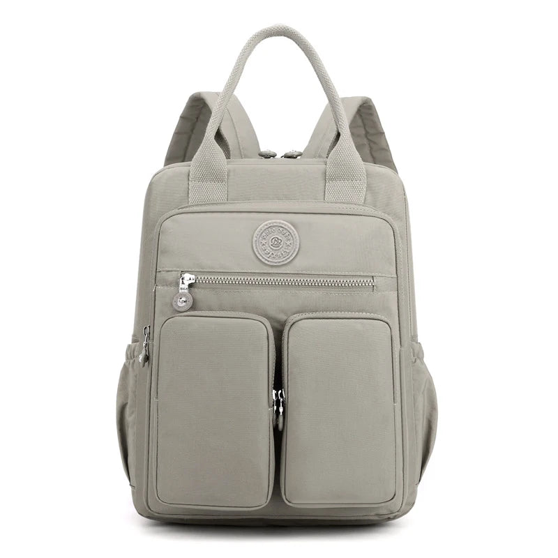 Multi-pocket Nylon School Backpack Casual Women's Backpack Lightweight Large Capacity School Bag Large Capacity Travel Backpack - Clikcy