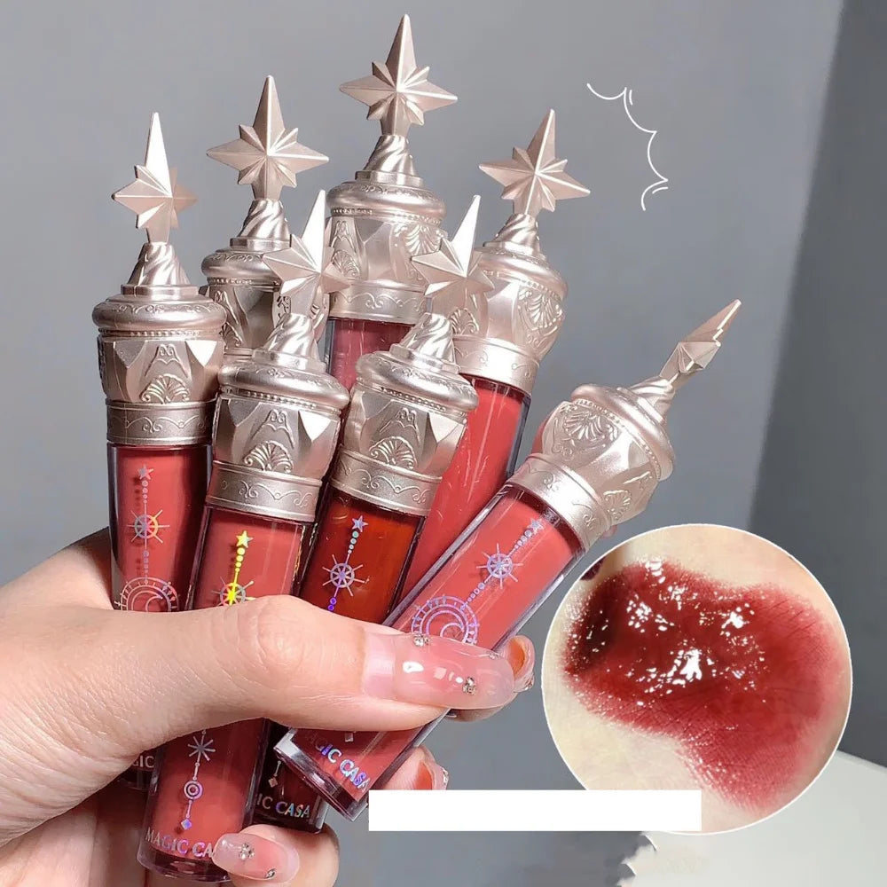2024 New Moisturizing Lip stain Mirror Lip Gloss Set Glass Glow Matte Lip tint Lipstick Star Cosmetics - Clikcy