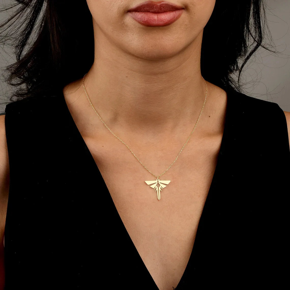 Dainty Last of Us Firefly Necklace Minimalist Fireflies Cosplay Costume Pendant Dog Tag Jewelery Christmas Gift for Movie Lover - Clikcy
