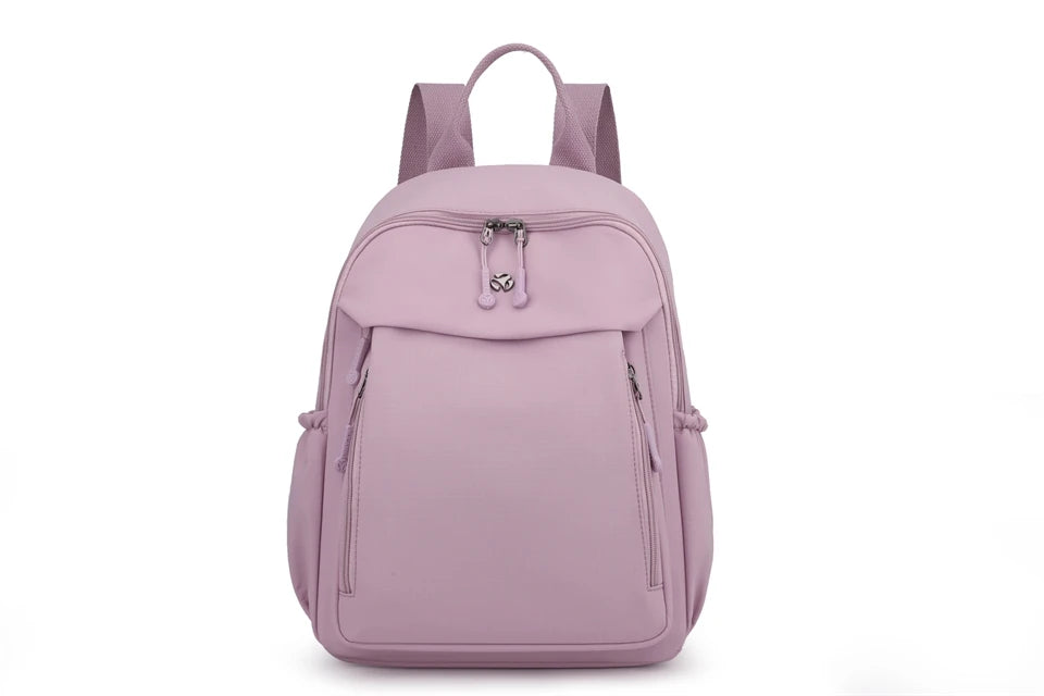Casual Backpack Women Waterproof Nylon Back Pack Large Capacity Student Daypack Simple Schoolbag for Girls Ladies Travel Bags - Clikcy
