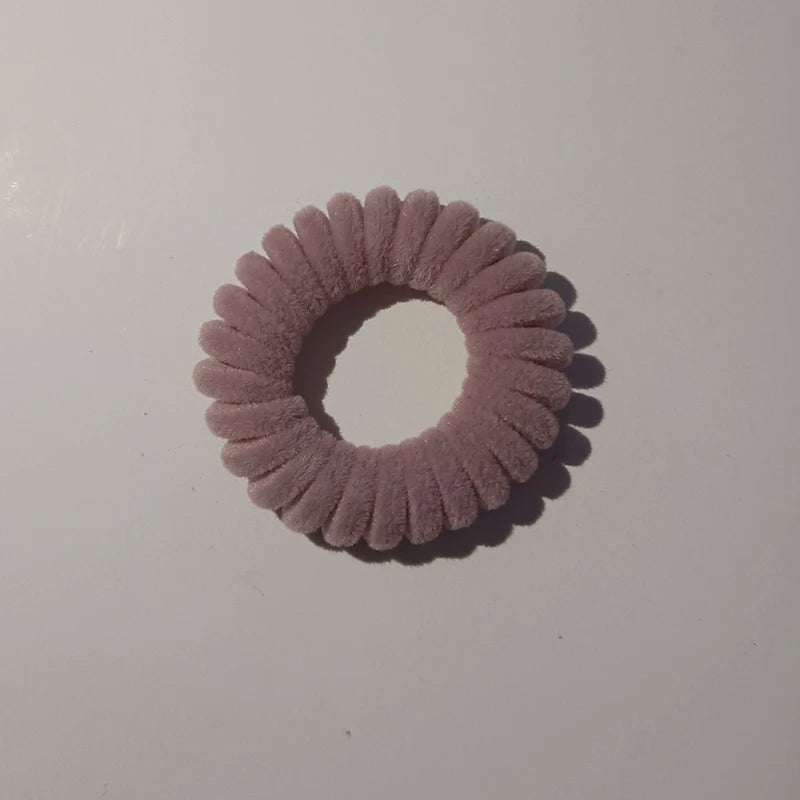 Elastic Knit Telephone Wire Hair Bands Girl Woman Hair Accessories Rubber Band Headwear Hair Rope Spiral Shape Hair Ties - Clikcy