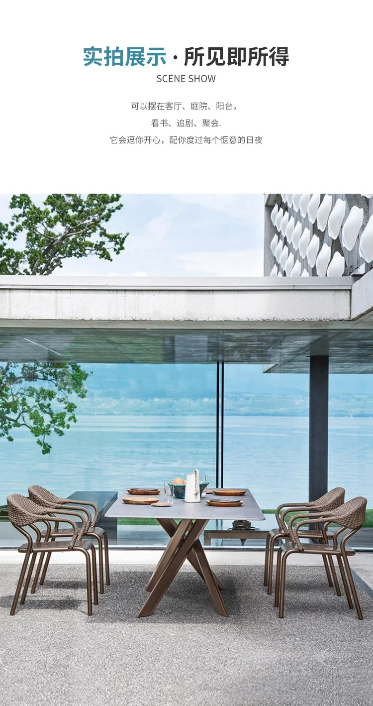 Outdoor Camping Garden Furniture Sets Lounge Rattan Dining Tables Chair Backyard Armchairs Sectional Salon De Jardin Furniture - Clikcy