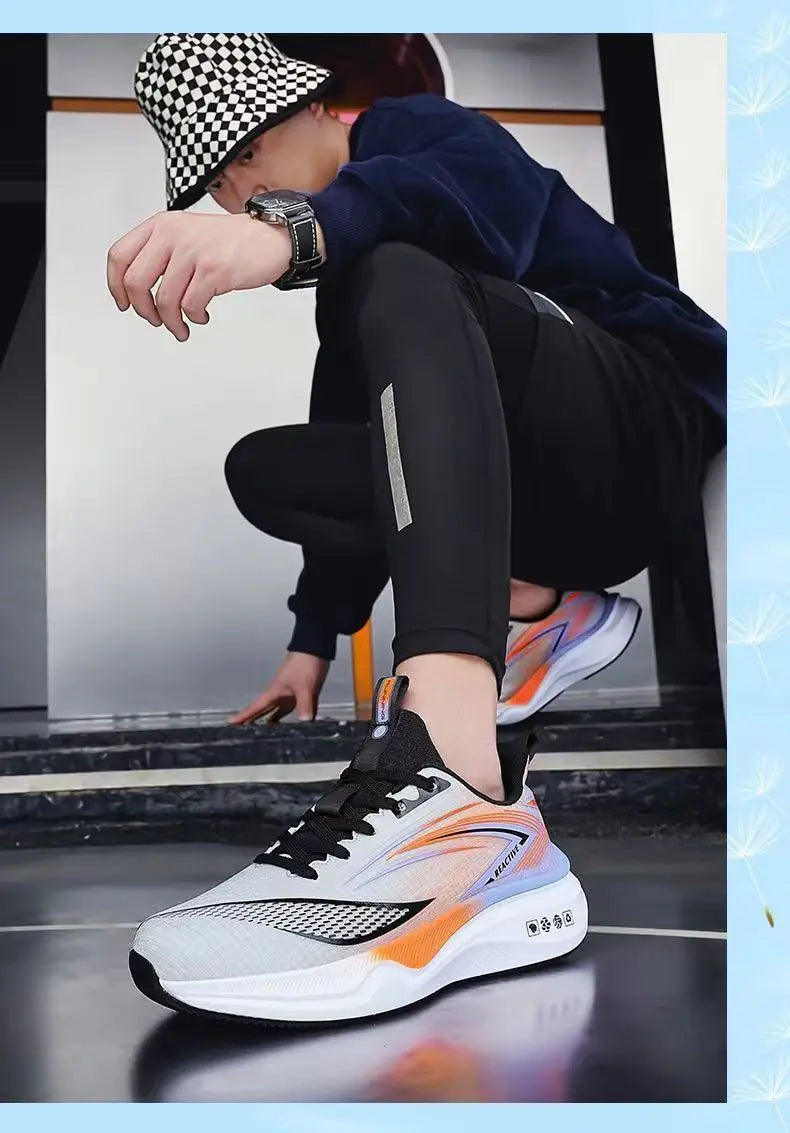 Men's Sports Shoes Men's Soft-soled Running Shoes Mens Trendy, Comfortable and Casual Shoe Mens Mesh Breathable Sports Shoe - Clikcy