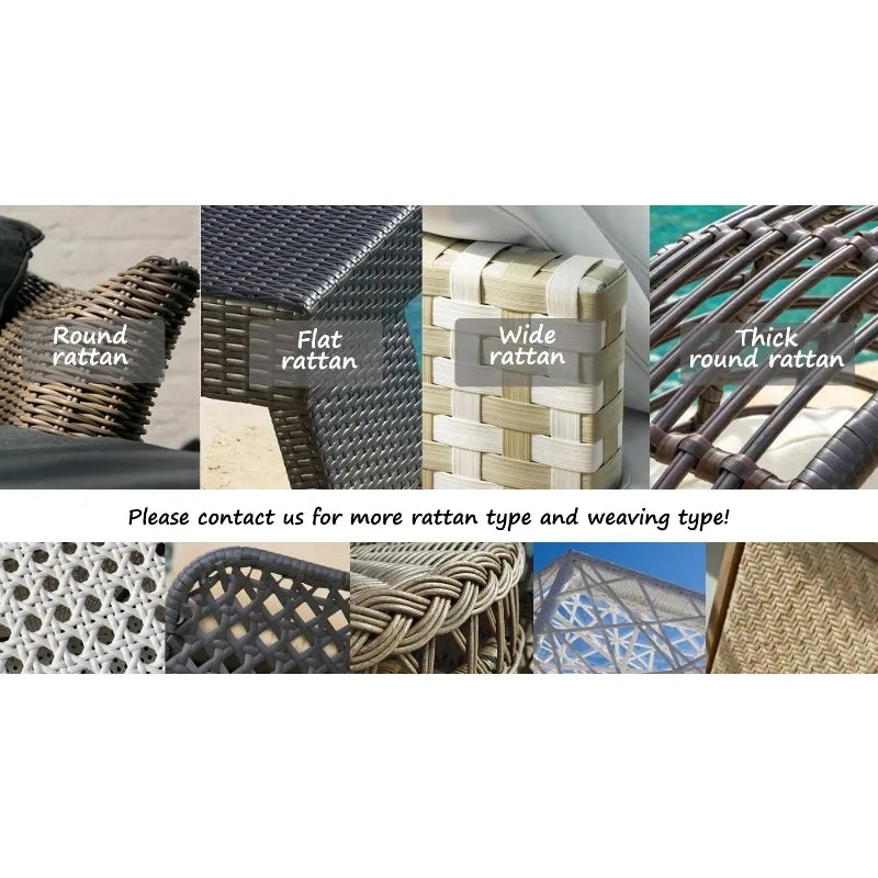 Resort hotel summer relaxing curved sectional wicker rattan garden furniture outdoor sofa set - Clikcy