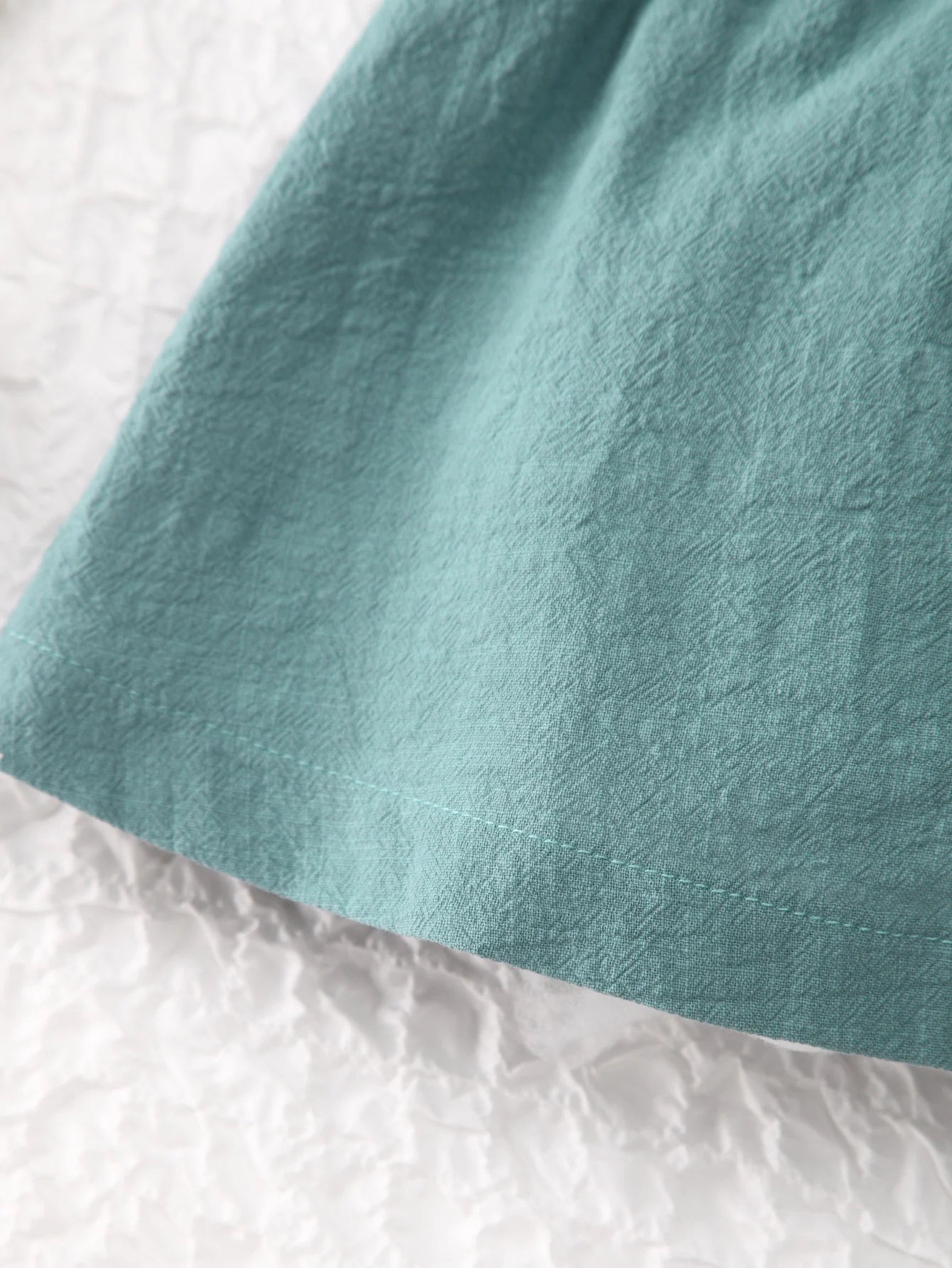 Summer Back Bow Children Girls Flutter Sleeve Princess Dresses Ruffle Sleeve Linen Cotton Baby Kids Dress - Clikcy