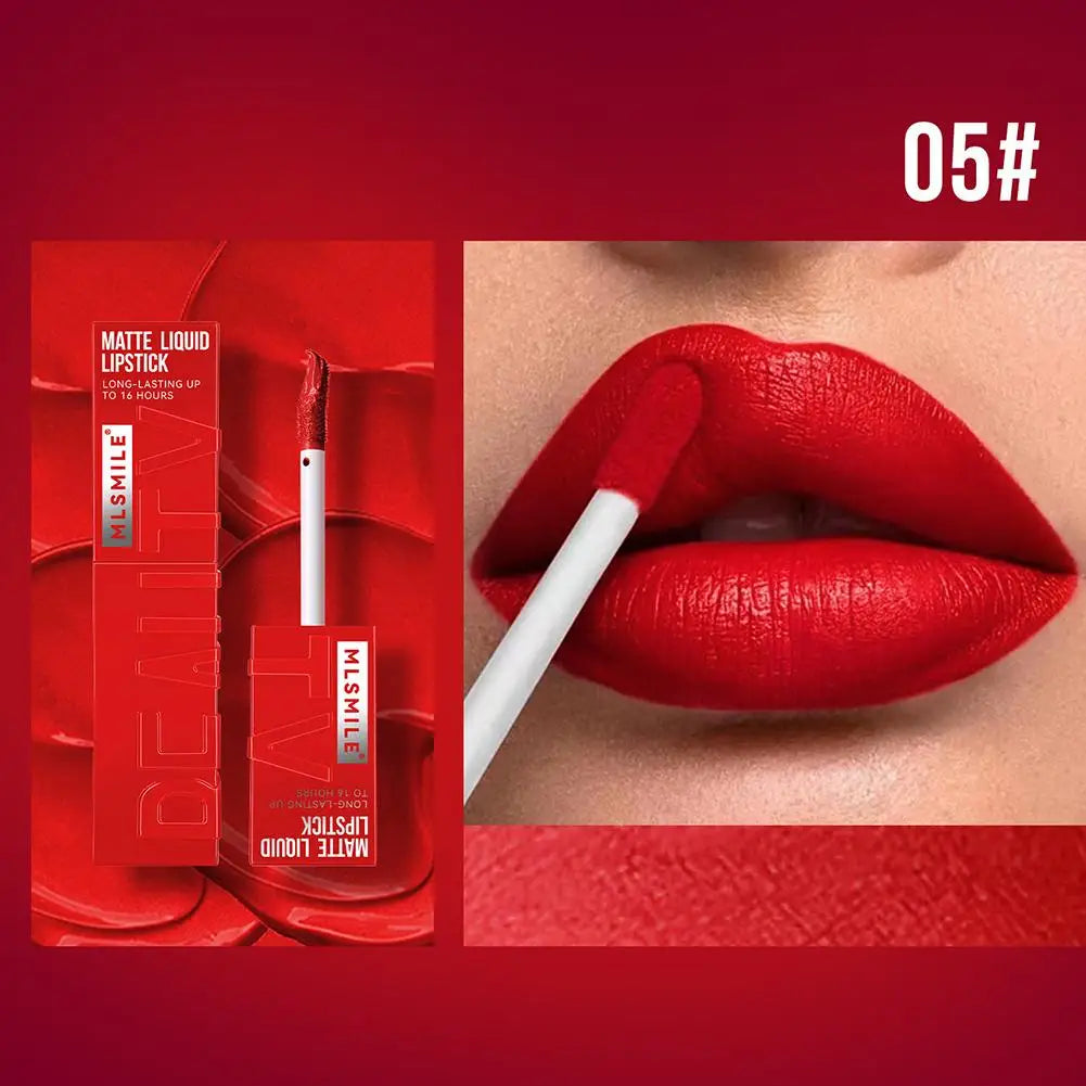 6 Colors Matte Nude Liquid Lipsticks Non-stick Cup Long Lasting Velvet Lip Gloss Not Fading Lip Tint Korean Cosmetics Lip Makeup - Clikcy