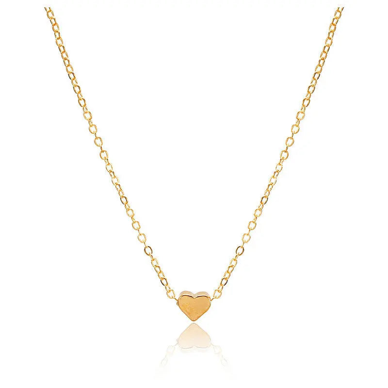 2024 Korean Fashion Heart Shape Necklaces For Women Simple Style Love Alloy Pendant Chains Choker Vinatge Cheap Trending Jewelry - Clikcy