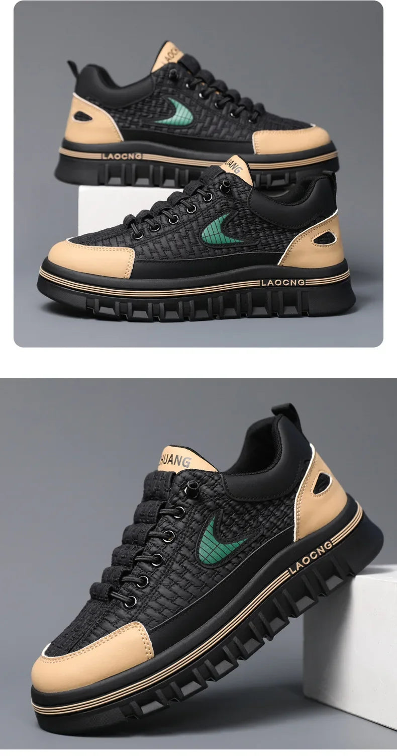 Spring and Autumn paragraph Men Chunky Sneakers Fashion Non-slip  Men's Sneakers comfortable Casual Board Shoe