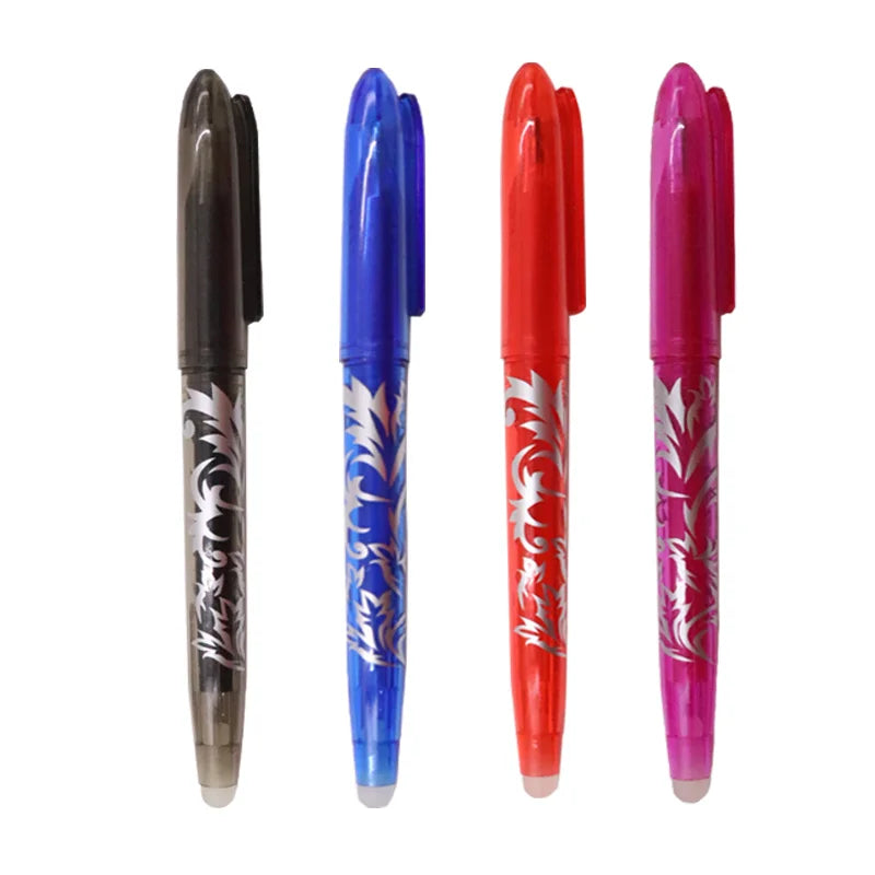 8/4pcs Erasable Gel Pen  Multi-Color0.5mm Tip Painting Writing Drawing School Black Blue Red Pink Orange Green Purple Light Blue - Clikcy