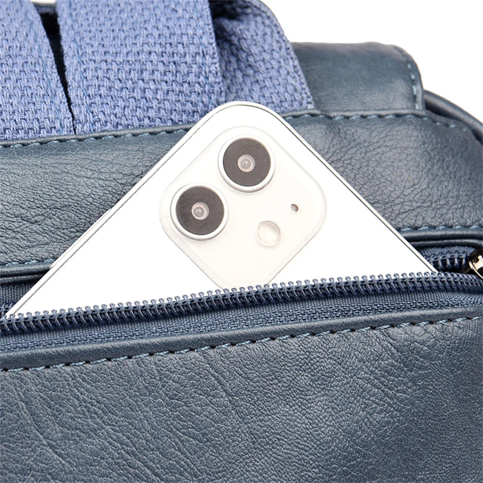 Bagpack Female Leather Backpack Designer Shoulder Bags For Women 2024 Back Pack School Bags For Teenage Girls Mochila Feminina - Clikcy