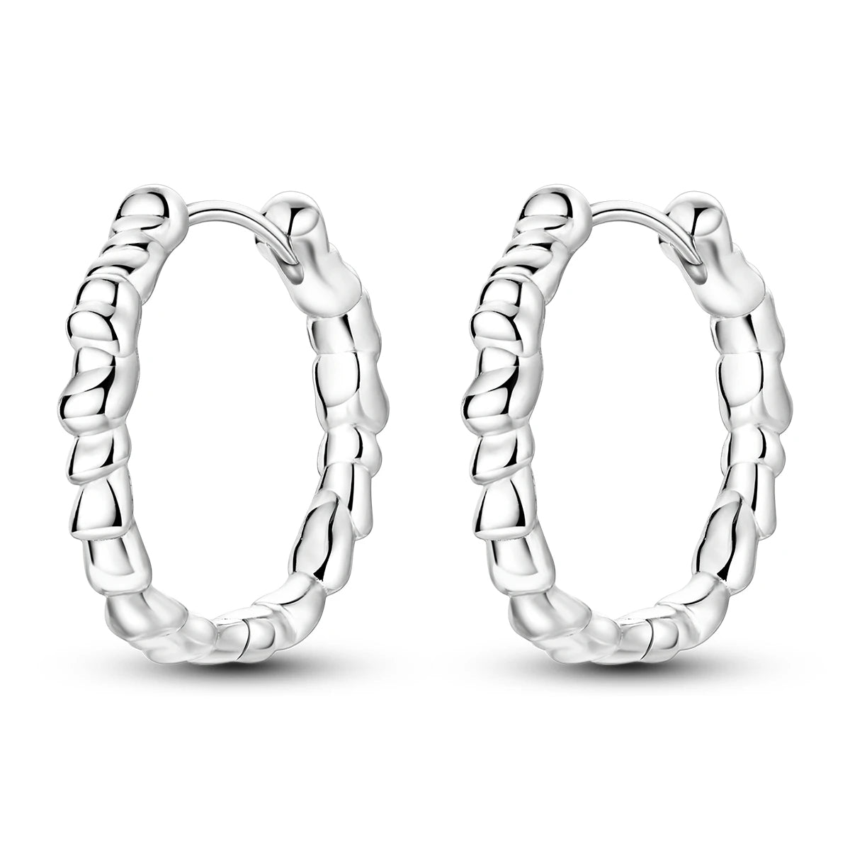 Original 925 Sterling Silver Women Hoop Earrings High Quality Shine Zircon U Shaped Classic Style Earring For Women Jewelry Gift