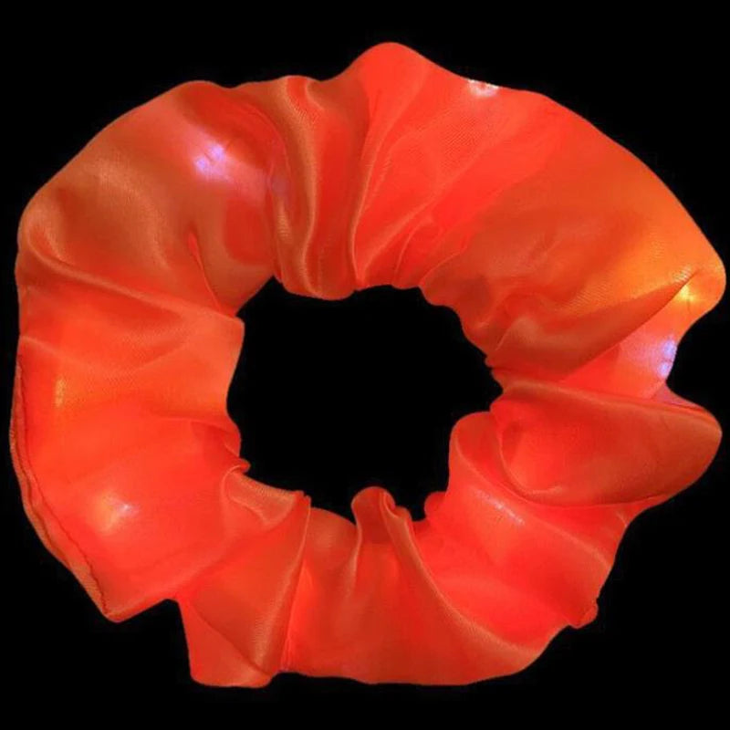 1/10pcs LED Hair Scrunchy Girl Women Light Up Hair Bands Birthday Party Hair Ties Glowing Scrunchies Headwear Hair Accessories - Clikcy