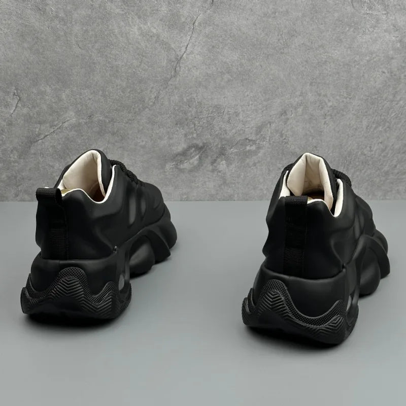 Men Shoes Designer Luxury Casual Sneakers Breathable Platform Shoes for Men Fashion Height Increasing Comfortable Non-slip Shoes - Clikcy
