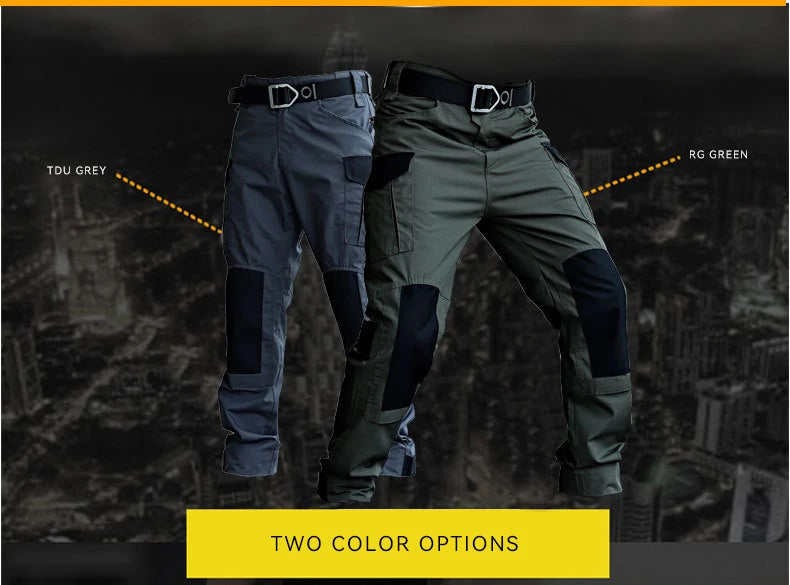 Wear-Resistant Outdoor Tactical Pants Mens Casual Cargo Trousers New Multi-pocket Waterproof Pant Work Hiking Training Trousers - Clikcy