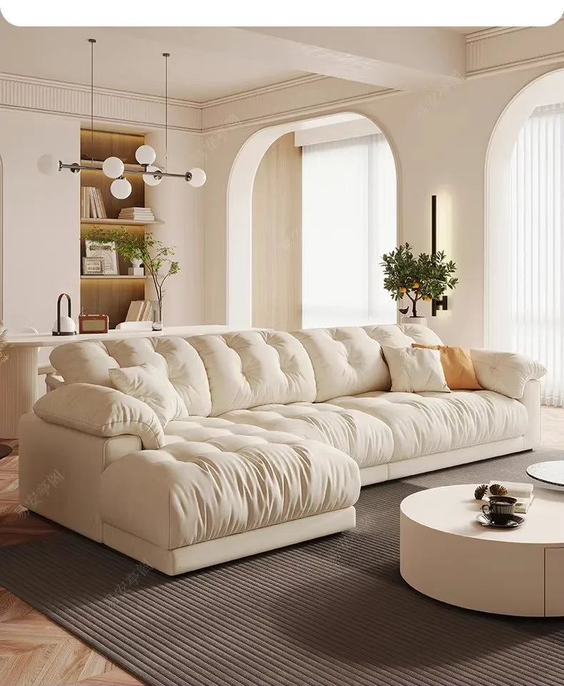 Nordic Modern Living Room Sofa Luxury Designer Fluffy Loveseat Lazy Sofa Lounge Cloud Divano Da Soggiorno Furniture Home