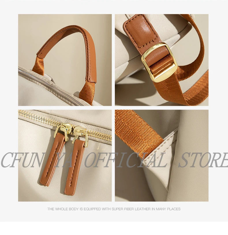 CFUN YA Luxury  2024 Summer Trend Women Backpack 14 Inch Laptop Bag Pack Travel Student Schoolbag Teen Girls Bookbag рюкзак женс - Clikcy