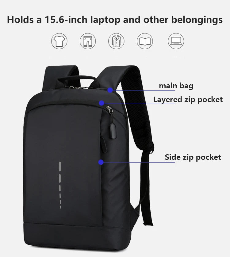 Men's Waterproof Backpack Ultra Lightweight Back Bag for Men Backpack Book Bag Men's Stylish Backpack 15.6" Notebook Backpack - Clikcy