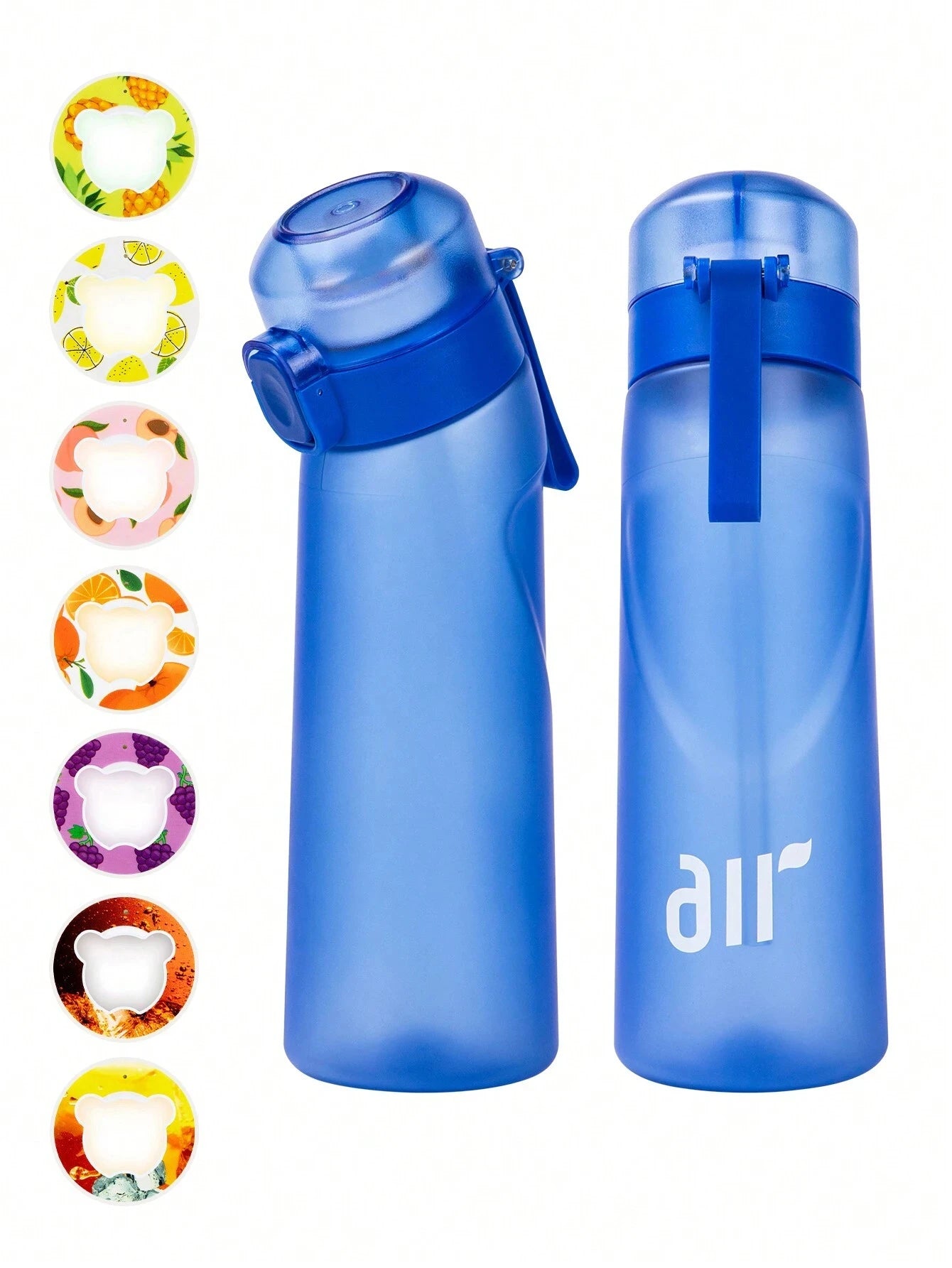 1pc Air Water Bottle With 1pc Random Flavor Pods Portable Transparent With Straw Leak Proof Suitable for Outdoor Sports - Clikcy