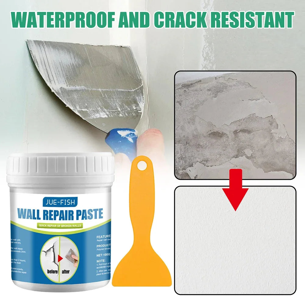 100g Multipurpose Ceramic Repair Agent Strong Adhesion Professional Adhesive Repair Agent with Scraper for Bathroom Wall Floor - Clikcy