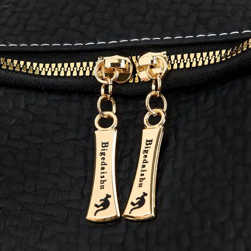 New Luxury Design Leather Women Backpack Casual School Bag for Teenager Girls Travel Back Pack Ladies Bagpack Mochilas Sac A Dos - Clikcy