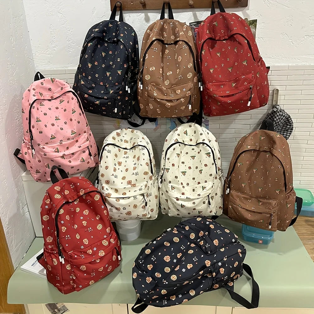 Instagram Cute Cartoon Printed Backpack Harajuku Ulzzang Japanese Soft Girl Bag Girl Backpack - Clikcy