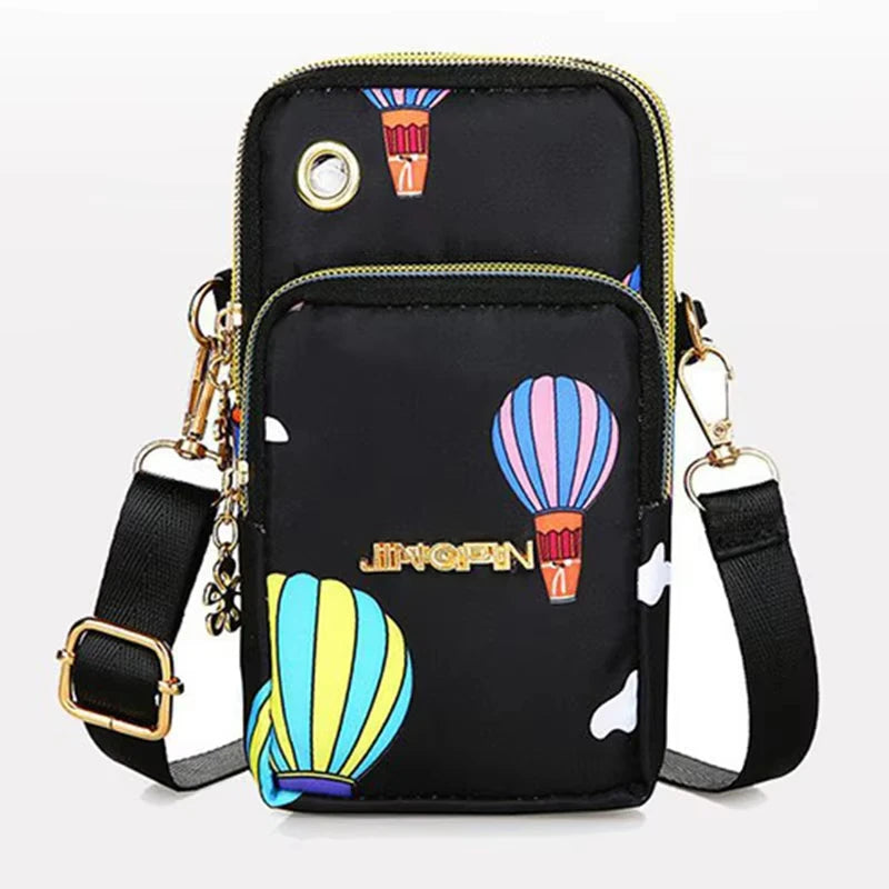 Buylor Nylon Mobile Phone Crossbody Bag for Women Waterproof Sport Wrist Bag Prints Fashion Women's Shoulder Bag Luxury Handbags - Clikcy