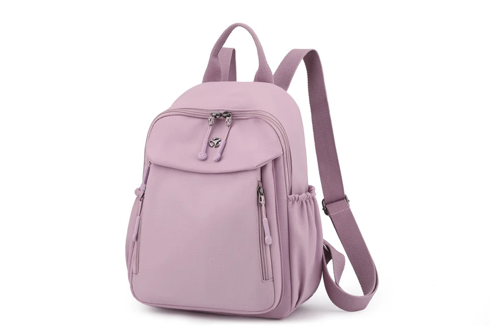 Waterproof Nylon Backpack Women Casual Simple Daypack Large Capacity Schoolbag for Girls Lightweight Back Pack Ladies Travel Bag - Clikcy