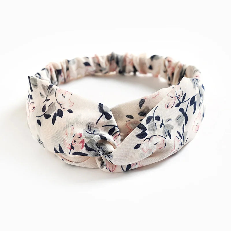 2024 Fashion Women Girls Bohemian Hair Bands Print Headbands Vintage Cross Turban Bandage Bandanas HairBands Hair Accessories