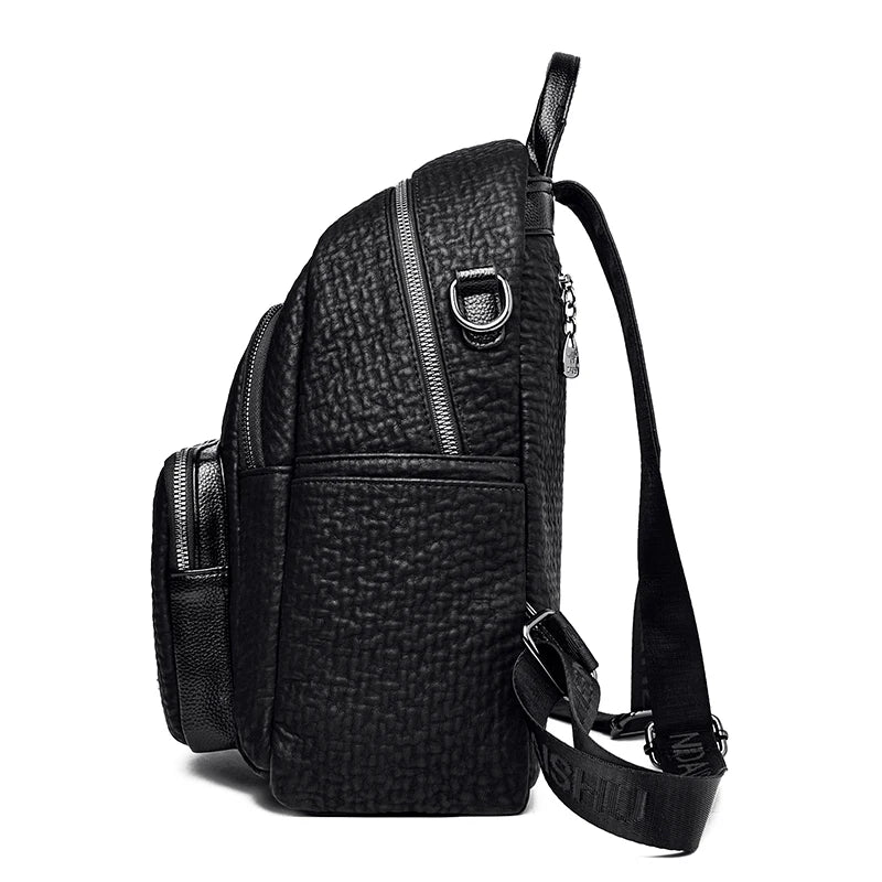 Large Backpack Women Leather Rucksack Women's Knapsack Travel Backpacks Shoulder School Bags for Teenage Girls Mochila Back Pack - Clikcy