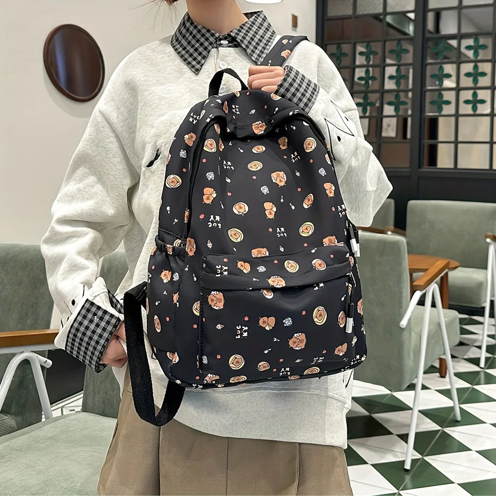 Instagram Cute Cartoon Printed Backpack Harajuku Ulzzang Japanese Soft Girl Bag Girl Backpack - Clikcy