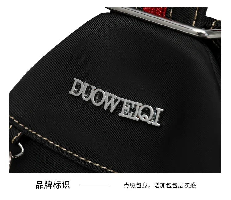 Casual Solid Nylon Designer Style Backpacks for Women 2025 High Quality Simple Versatile Commute Hot Trendy Sweet School Bags - Clikcy