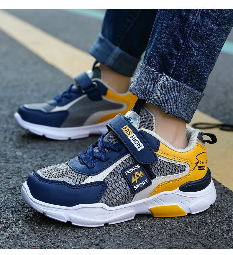 Kids' Sneakers Children Casual Sports Shoes for Boys Breathable Summer Mesh Kids Hook&Loop Students Girls School Running Shoes - Clikcy