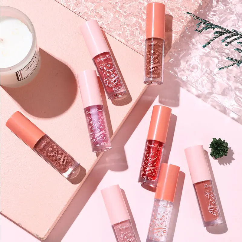 4 PCS Lip Ink Oil Set Hydrating Lip Gloss Pack Kit Moisturizer Waterproof Lip Tint Korean Makeup For Women Cosmetics - Clikcy