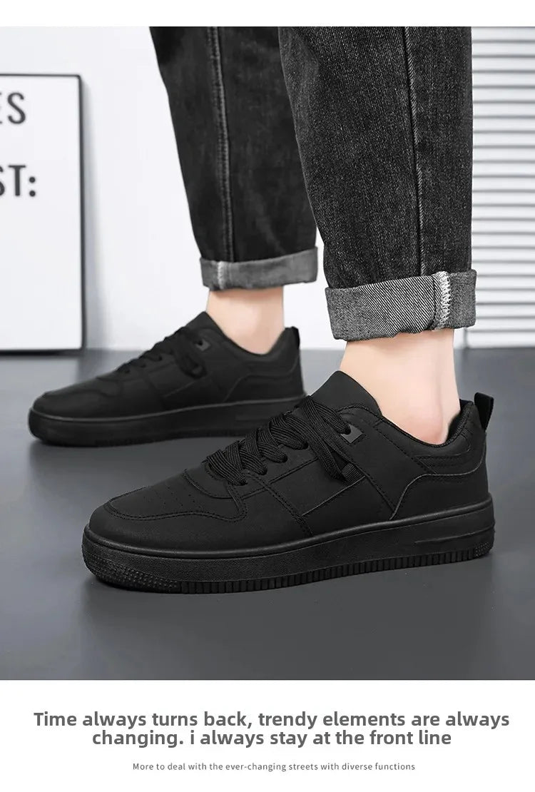 Men's Breathable Spring Summer Casual Shoes Student Fashion All-Match Lightweight Sporty Board Shoes Comfortable Rubber Sole
