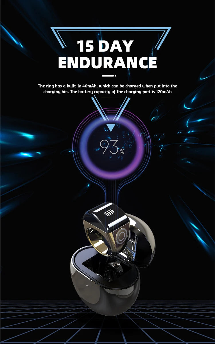 App Control Smart Tasbih Ring Waterproof Muslim Islamic Electronic Rosary Alloy Smart Zikr Ring For Android or iOS - Clikcy