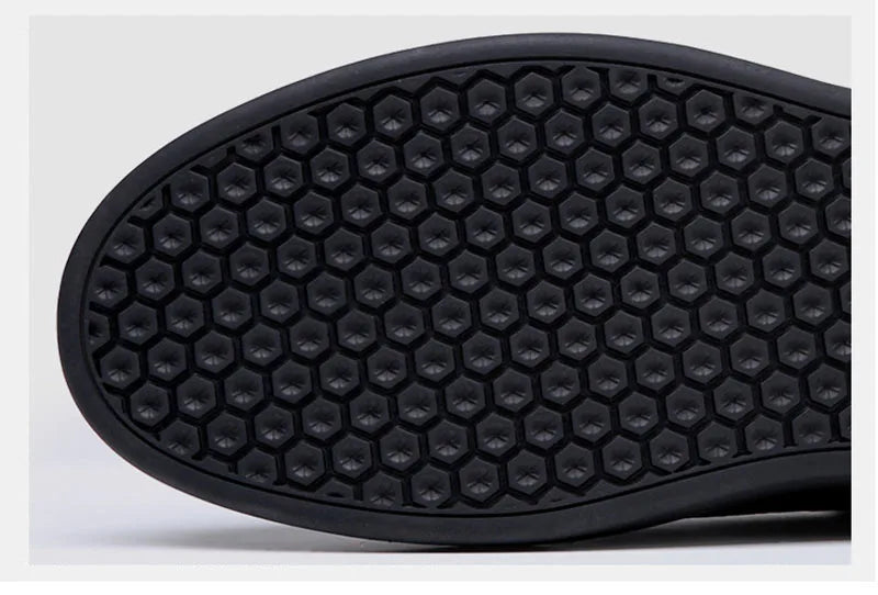 Spring Autumn Genuine Leather Shoes Men Footwear Soft Cowhide Casual Flat Brand Pure Black - Clikcy