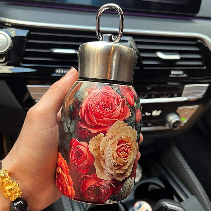 300ml Portable 304 Stainless Steel Insulated Cup Double Wall  Coffee Mug Leak-Proof Mini Water Bottle Outdoor Travel Office - Clikcy