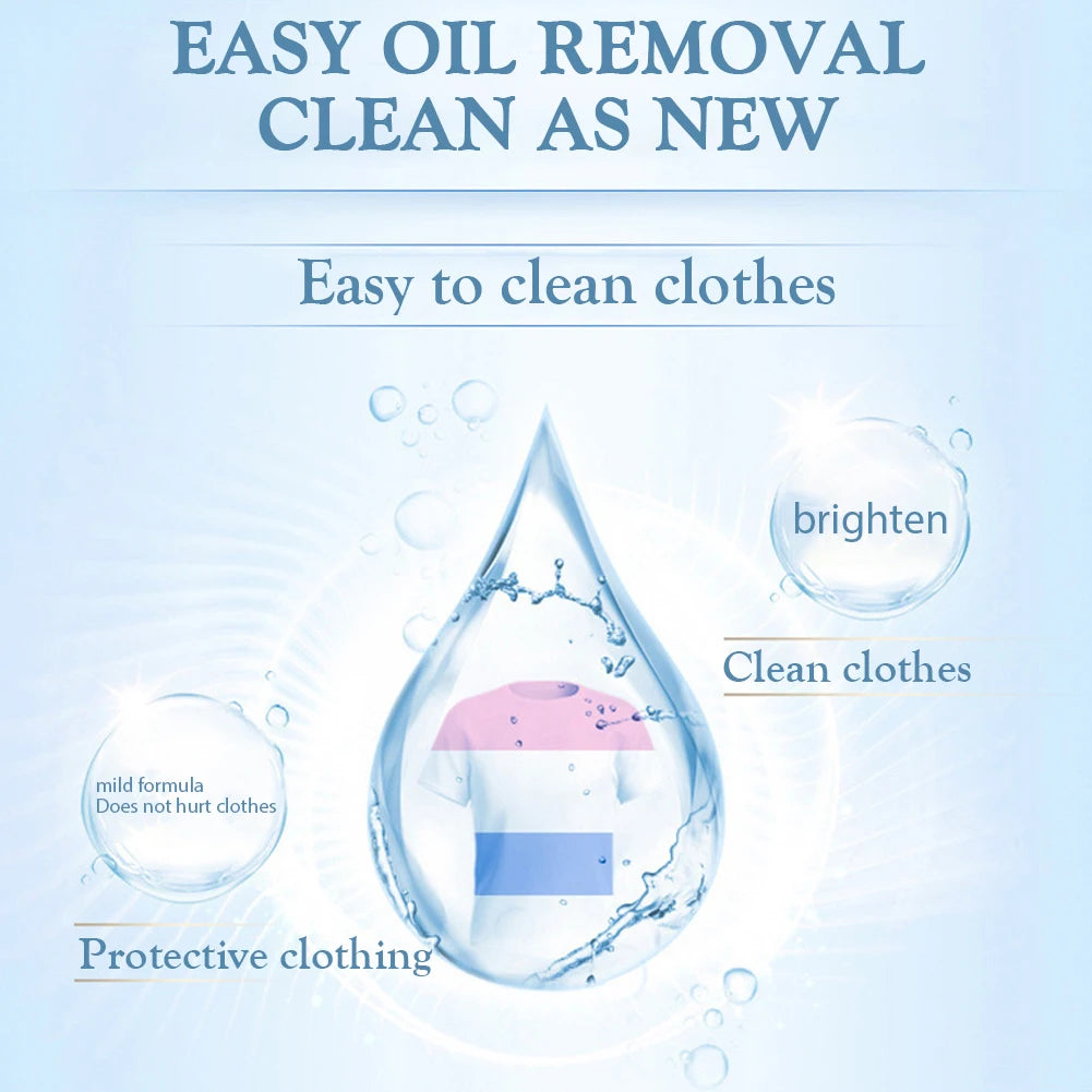 120ml Clothes Oil Stain Remover Active Enzyme Clothing Stain Removal Agents Non-toxic Remover Effective Liquid For Fabric Cloth - Clikcy