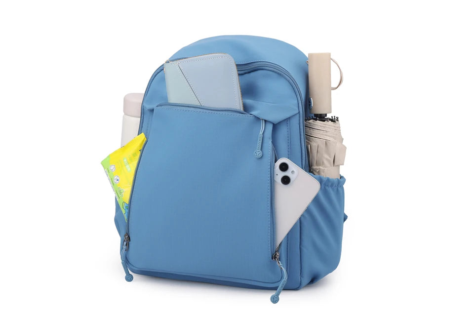 Casual Backpack Women Waterproof Nylon Back Pack Large Capacity Student Daypack Simple Schoolbag for Girls Ladies Travel Bags - Clikcy