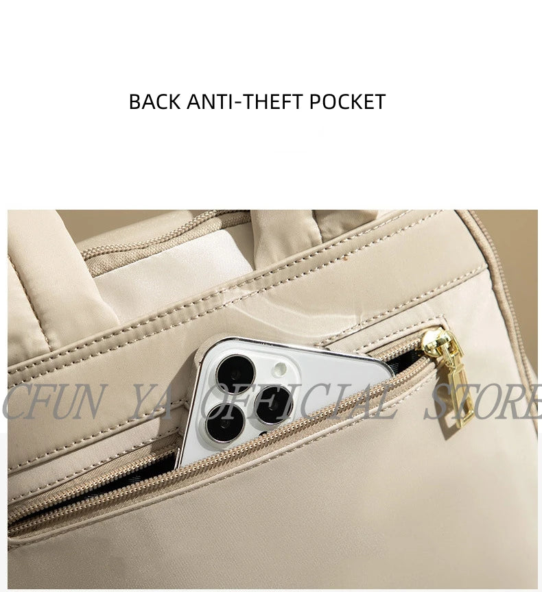 CFUN YA Luxury  2024 Summer Trend Women Backpack 14 Inch Laptop Bag Pack Travel Student Schoolbag Teen Girls Bookbag рюкзак женс - Clikcy